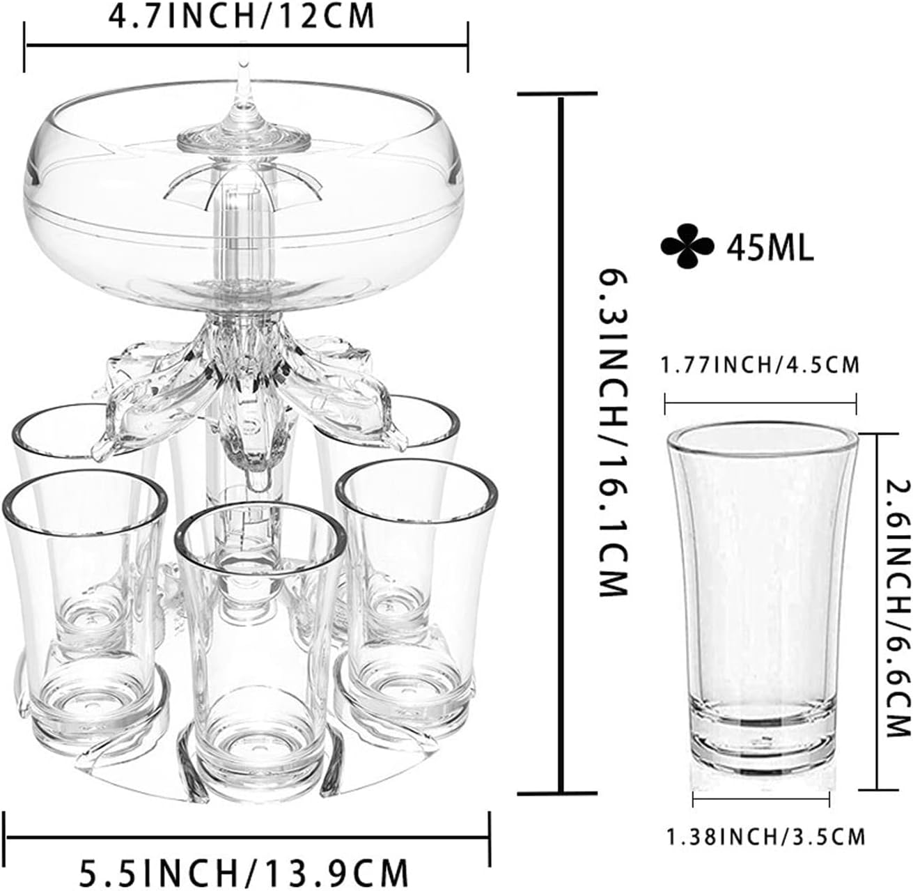 Illuminate Shot Master: LED Glass Shot Splitter with Siphon Technology