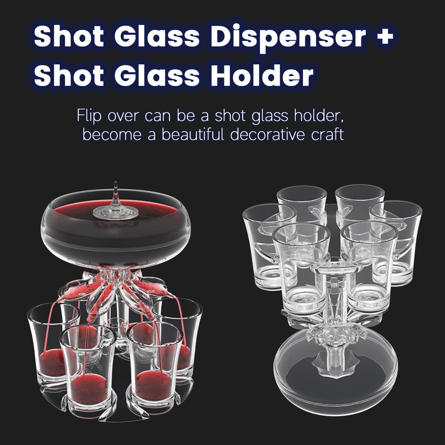 Illuminate Shot Master: LED Glass Shot Splitter with Siphon Technology