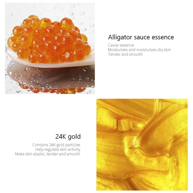 Luxury Gold Caviar Crystal Collagen Eye Mask: Radiance Rejuvenation