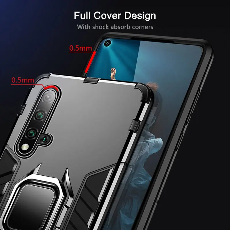 Ultra-Thin Armor Case with 360° Display Stand for Huawei - Versatile & Magnetic