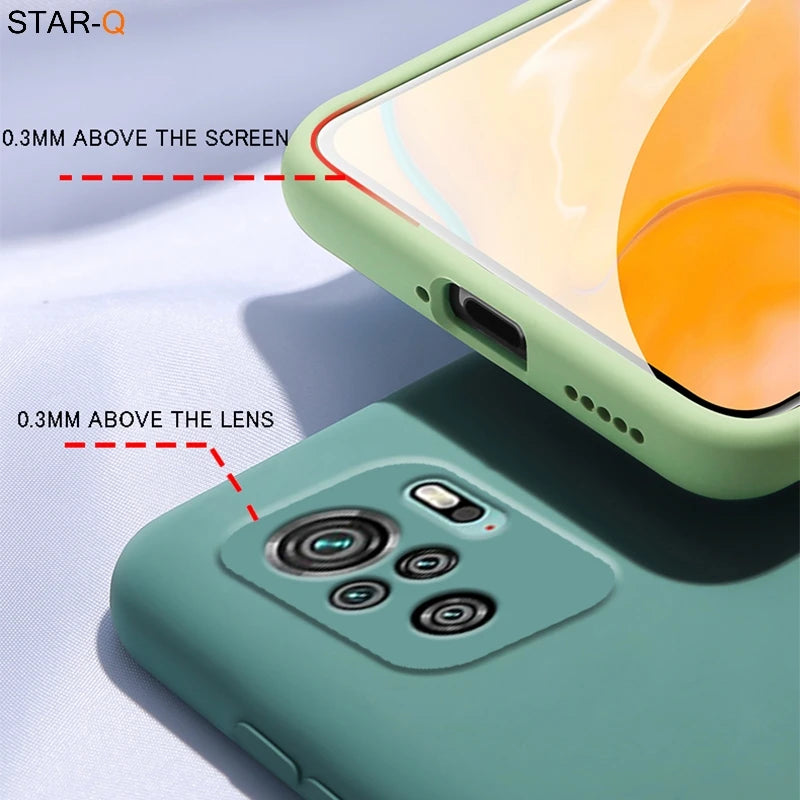 New Liquid Silicone Xiaomi Redmi Note 10 Case - Camera Protection, Multiple Colors