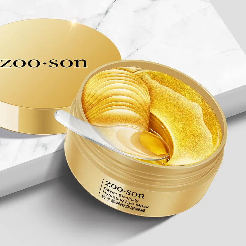 Luxury Gold Caviar Crystal Collagen Eye Mask: Radiance Rejuvenation