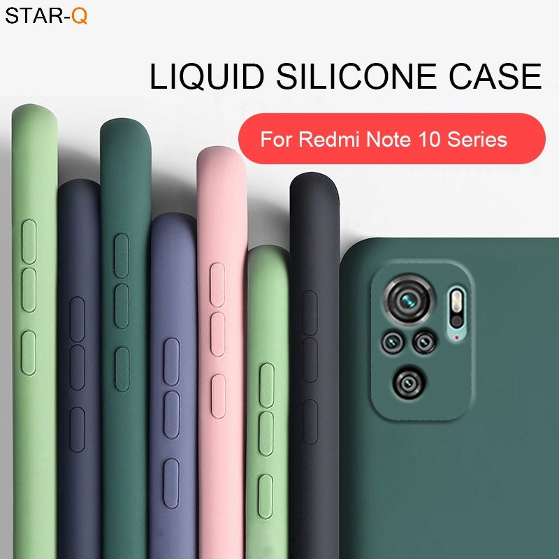 New Liquid Silicone Xiaomi Redmi Note 10 Case - Camera Protection, Multiple Colors