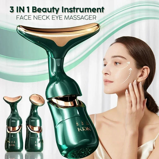 TriAction Beauty Enhancer - 3-in-1 Facial, Neck, and Eye Lifting Device