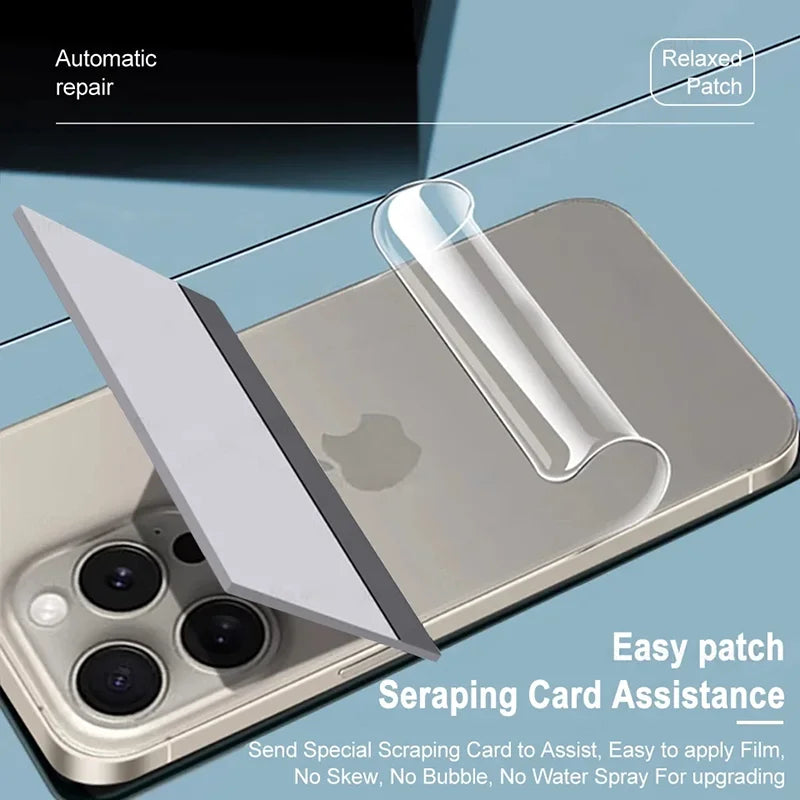 3 Piece Hydrogel Film Back Protectors: Comprehensive iPhone Protection, Flexible & Easy Install