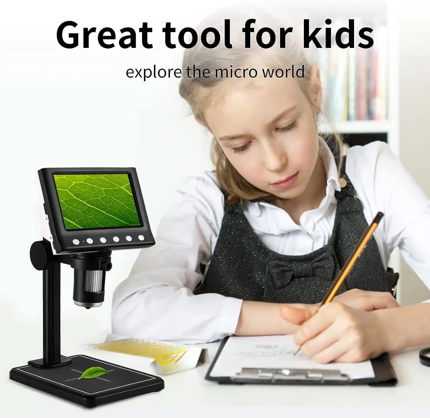 Explorer's Lens Pro: HD Digital Microscope for Budding Scientists