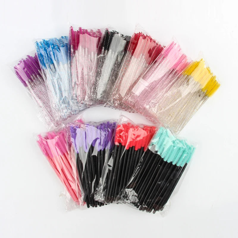 Vibrant Pro Disposable Mascara Wands - Multicolor Eyelash Brushes