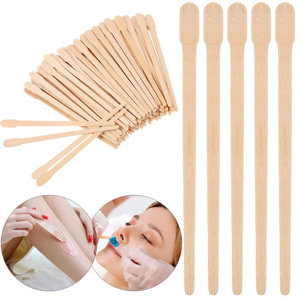 Birchwood Beauty Applicators - 100pc Dual Variety Hair Removal Set