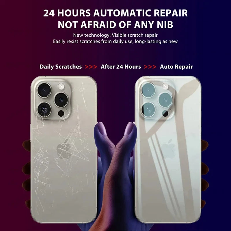 3 Piece Hydrogel Film Back Protectors: Comprehensive iPhone Protection, Flexible & Easy Install