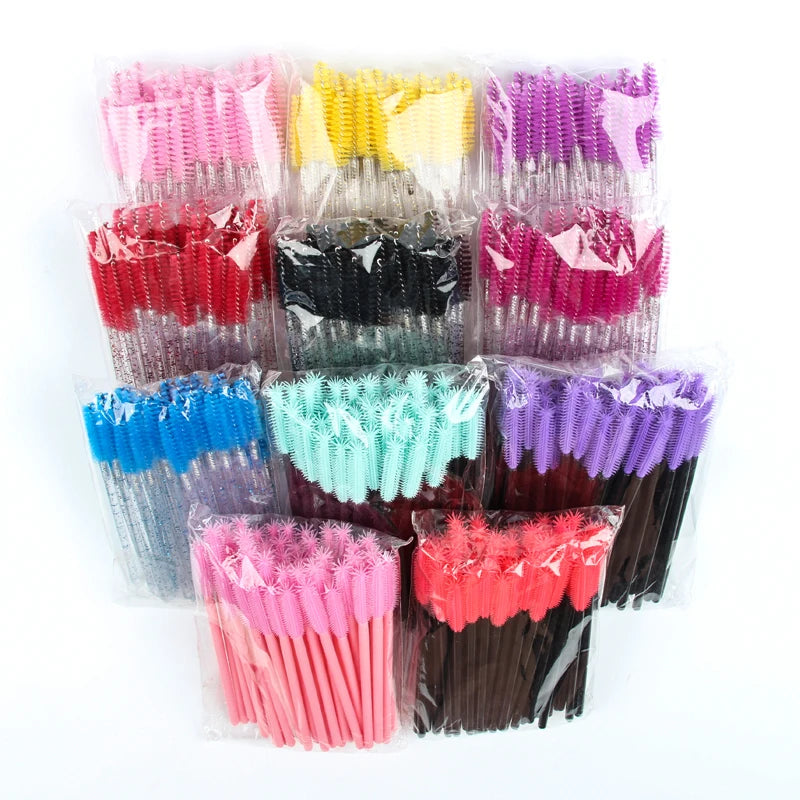 Vibrant Pro Disposable Mascara Wands - Multicolor Eyelash Brushes