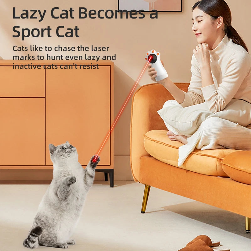 Triple-Mode Interactive Laser Cat Toy: Endless Fun for Pets