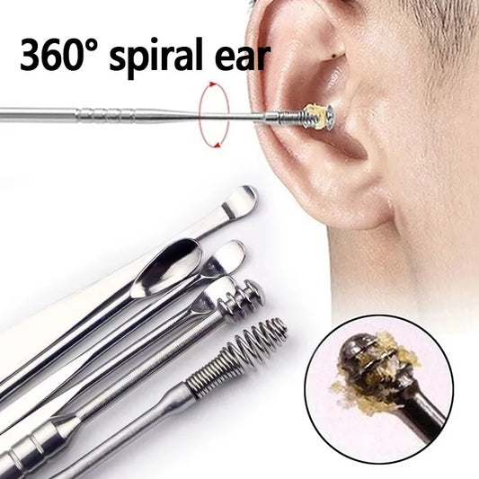 Precision Ear Care Set: 6-Piece Stainless Steel Ear Wax Removal Kit