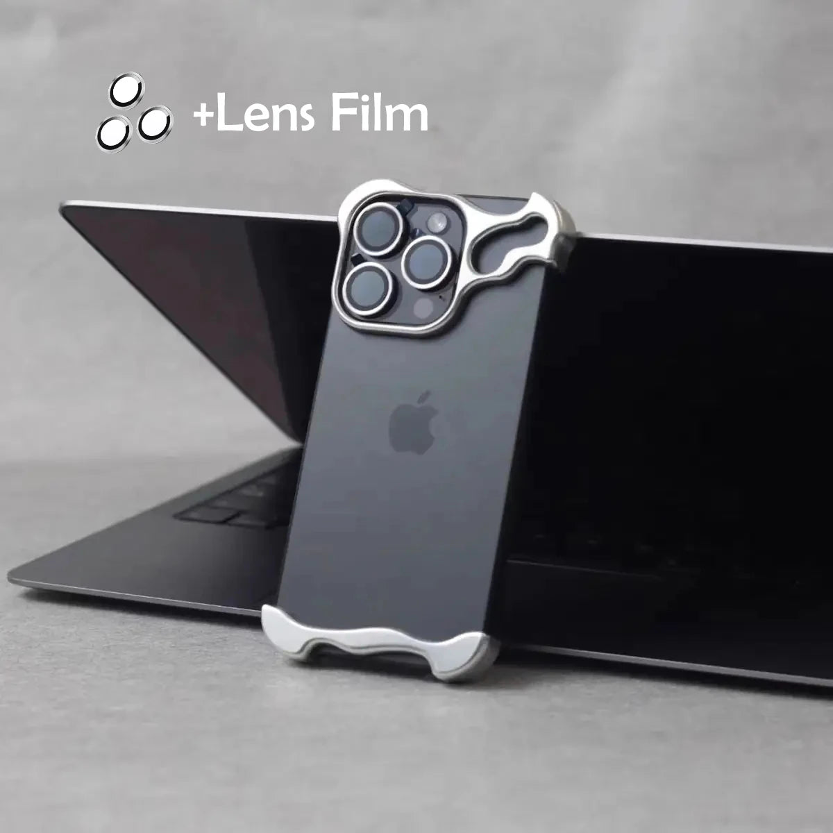 Luxury Aluminum Alloy Bumper Phone Case with Lens Film Protection - Shockproof Cover for iPhone