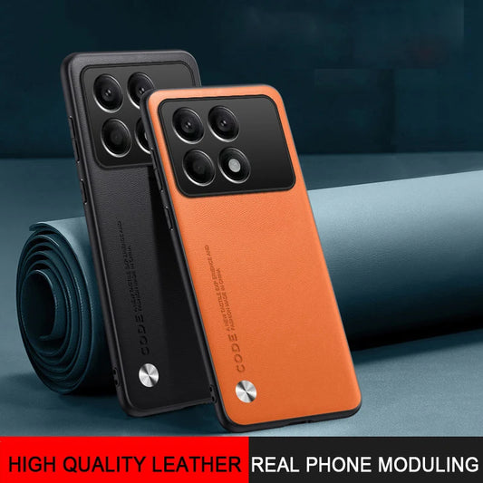 Xiaomi Poco X6 Pro Leather Bumper Case - Shockproof, Dustproof, Sleek Design