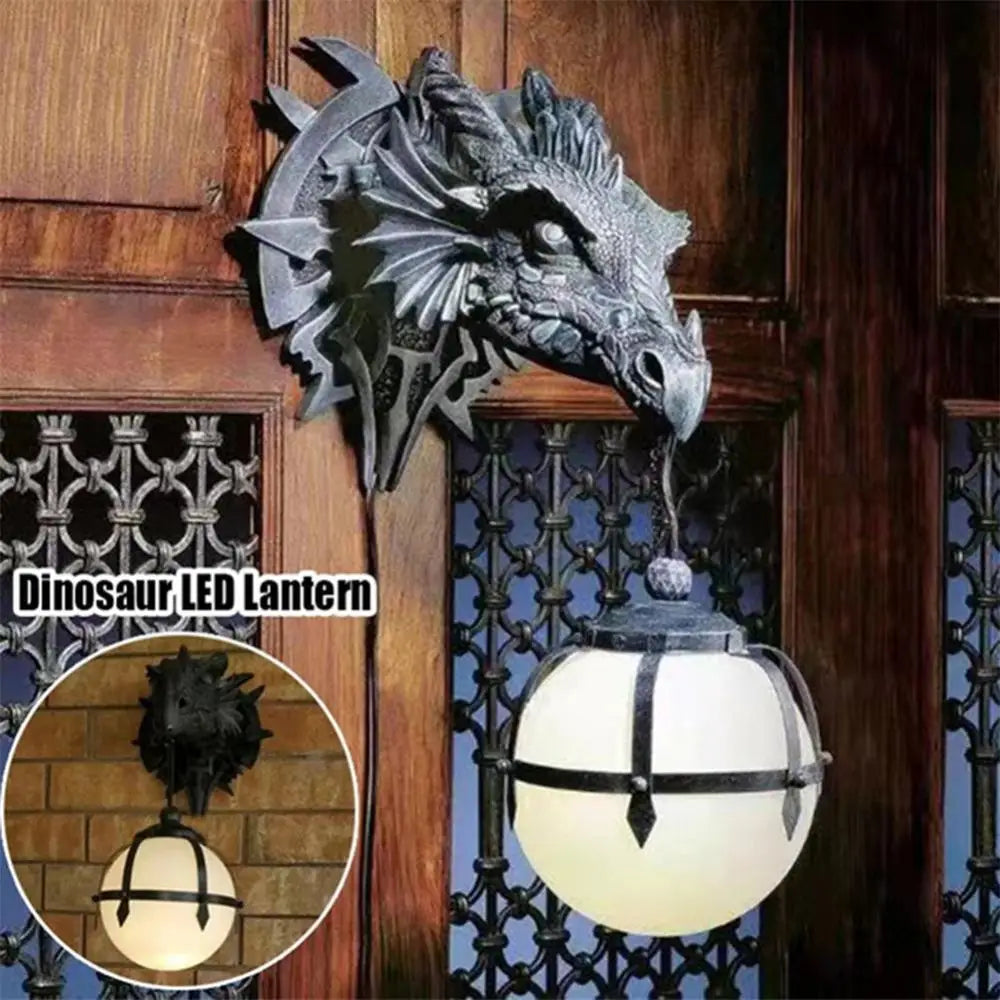 Mystic Dragonhead Wall Lamp - Industrial Resin Hanging Light