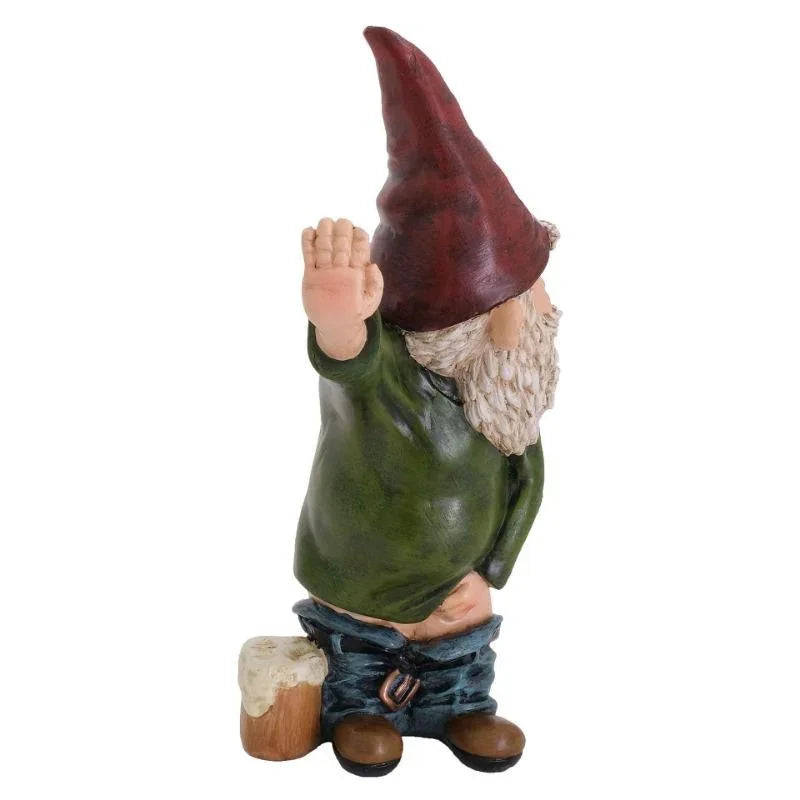 Cheeky Garden Gnome - Mischievous Peeing Dwarf Statue