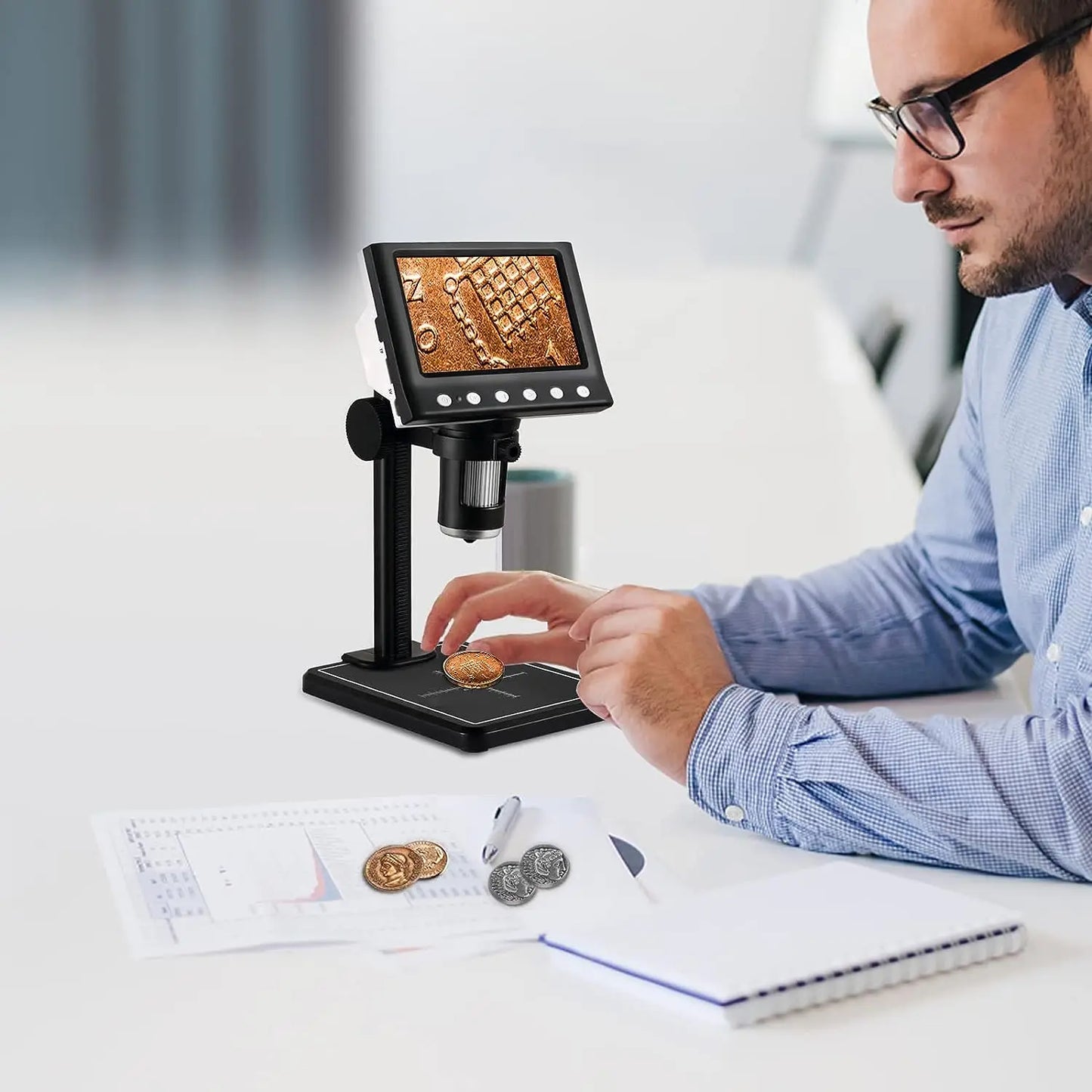 Explorer's Lens Pro: HD Digital Microscope for Budding Scientists