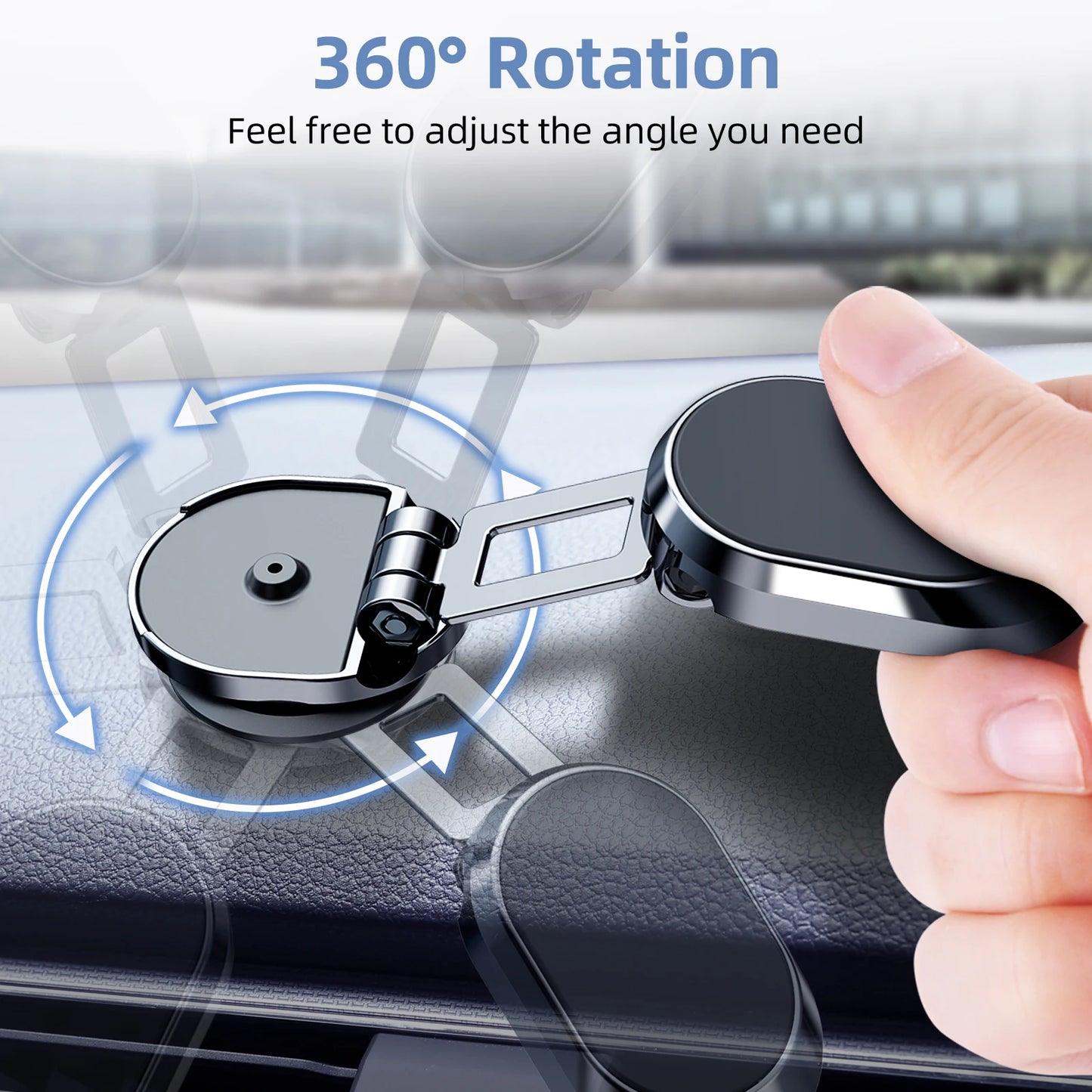 360° UltraGrip Magnetic Car Phone Holder – Versatile & Secure