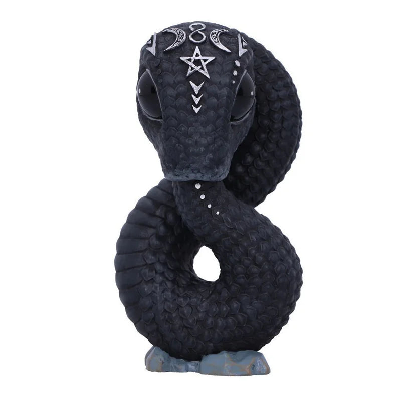 Mystic Ouroboros & Dragon Statue - Enigmatic Resin Decor