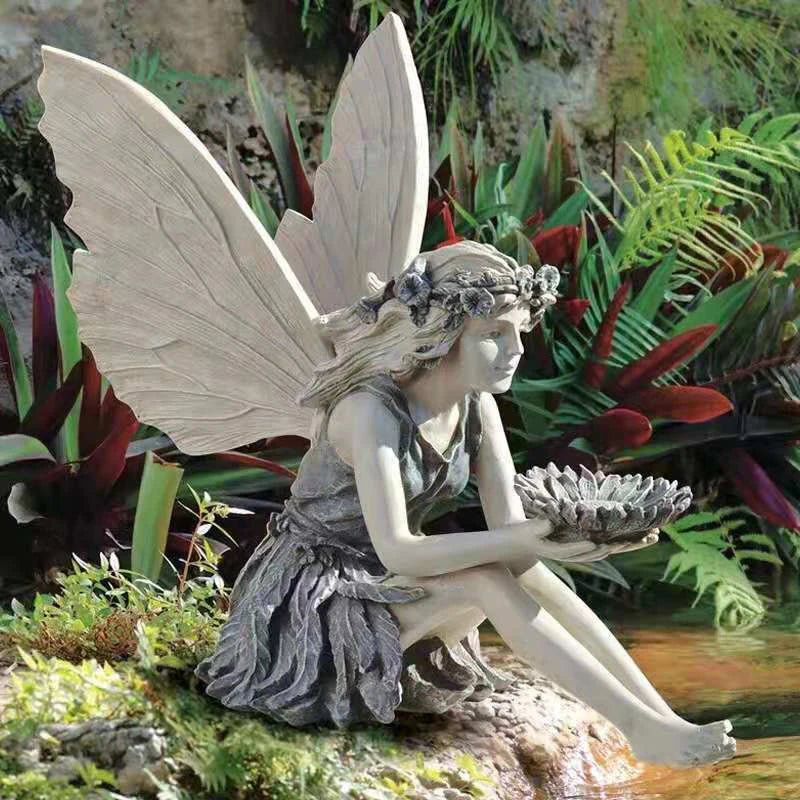 Enchanted Resting Fairy Garden Statue - Magical Resin Decor