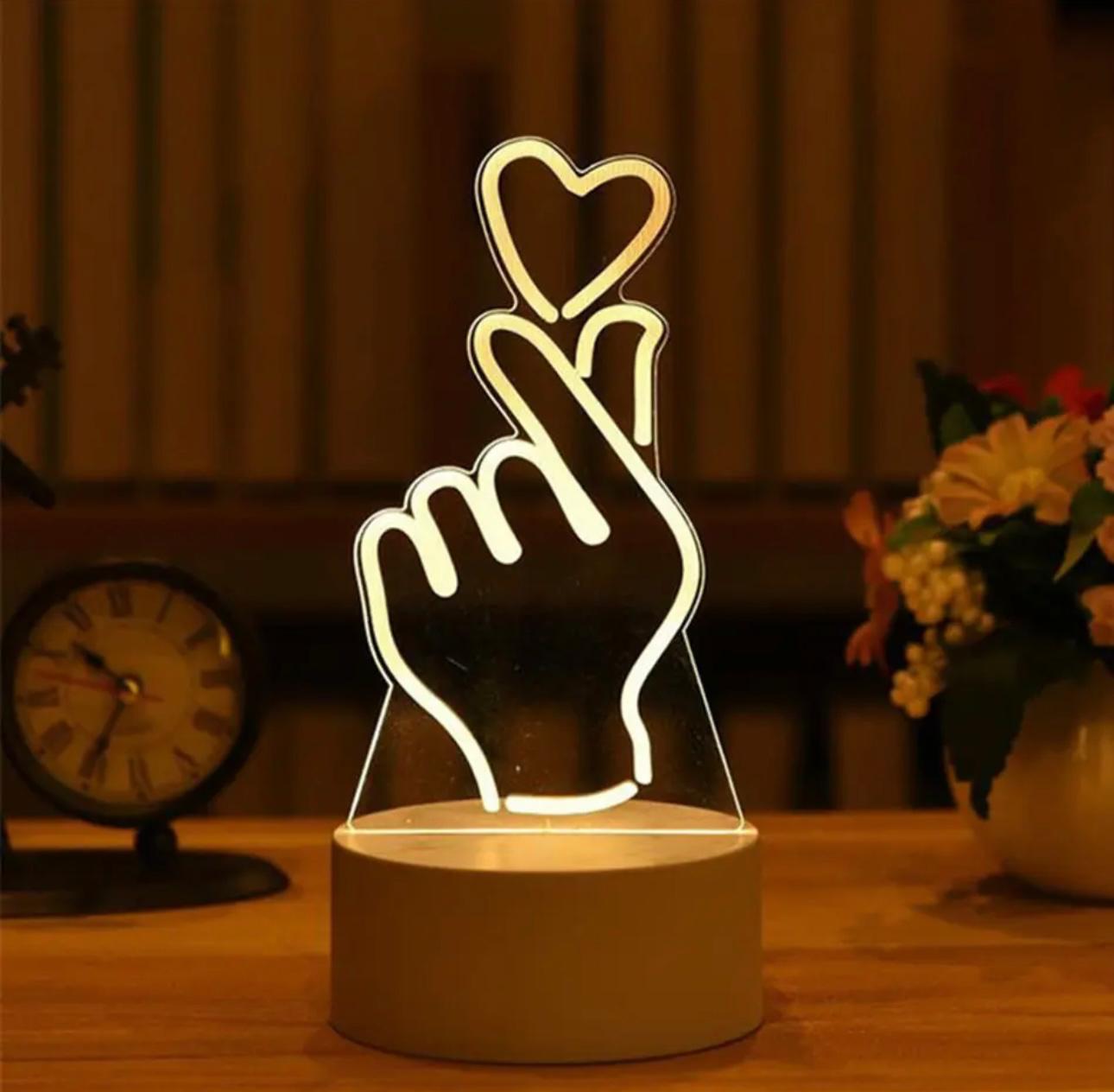 Enchanted Glow 3D Acrylic Night Lights – USB-Powered Artistic Illumination