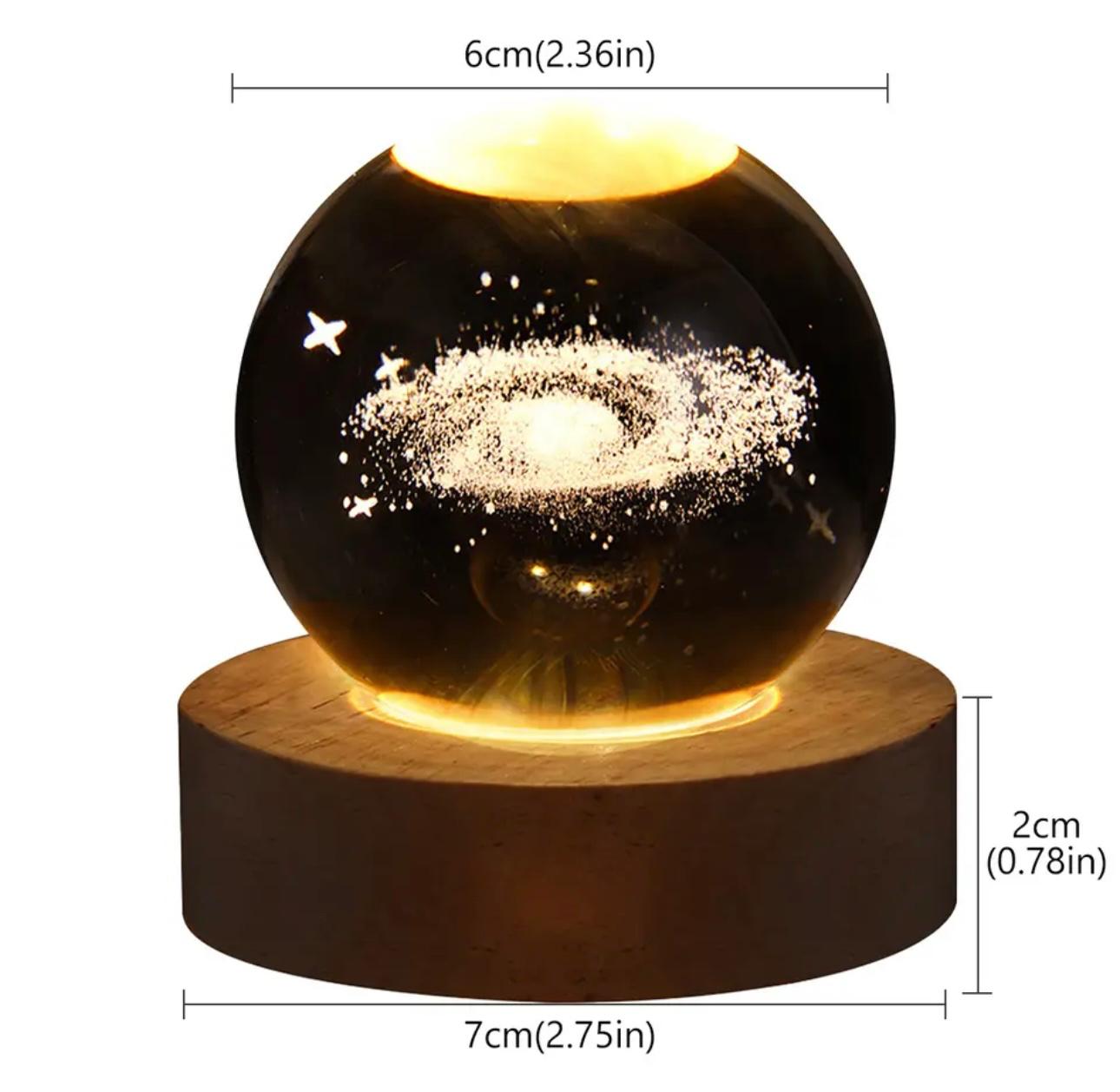 Galactic Crystal Orb: Illuminated Universe in a Sphere