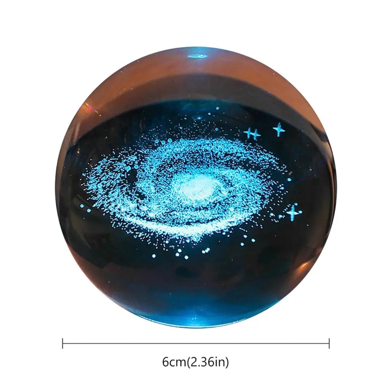 Galactic Crystal Orb: Illuminated Universe in a Sphere