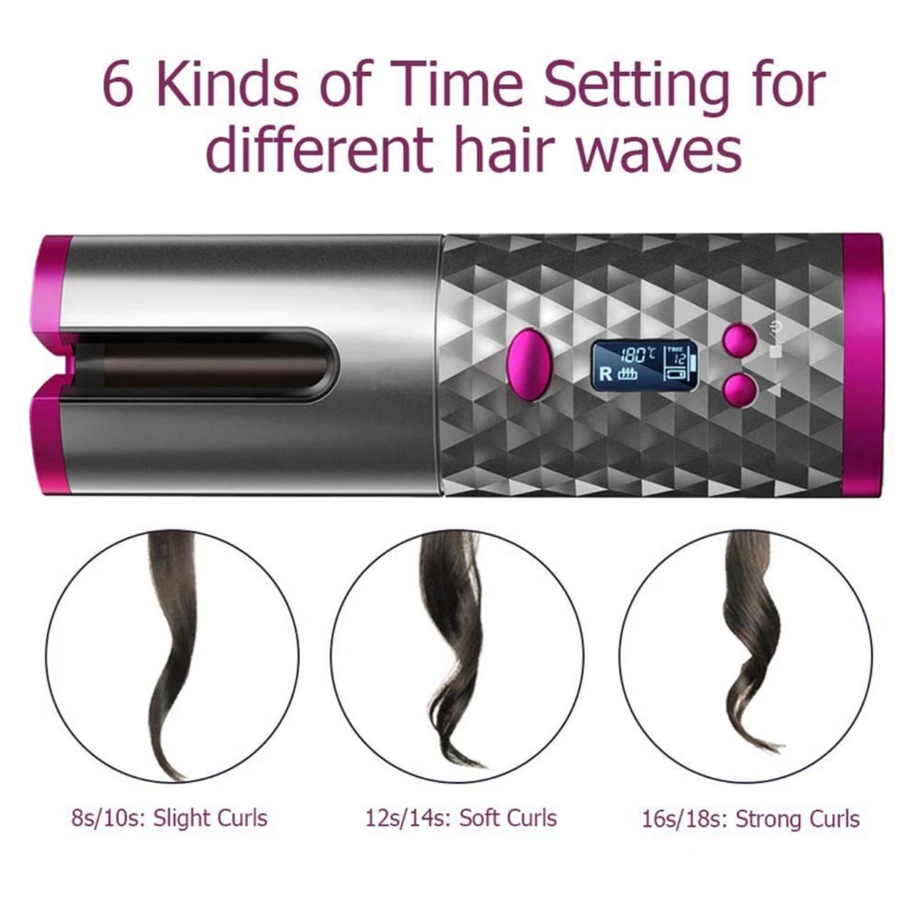 GoCurls: Portable Smart Wireless Hair Curler with Ceramic Tech