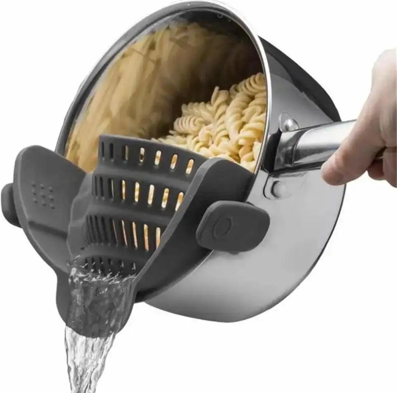 SmartStrain Clip-On Silicone Strainer: Streamline Your Kitchen Prep