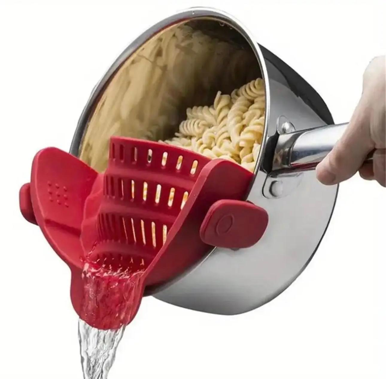 SmartStrain Clip-On Silicone Strainer: Streamline Your Kitchen Prep