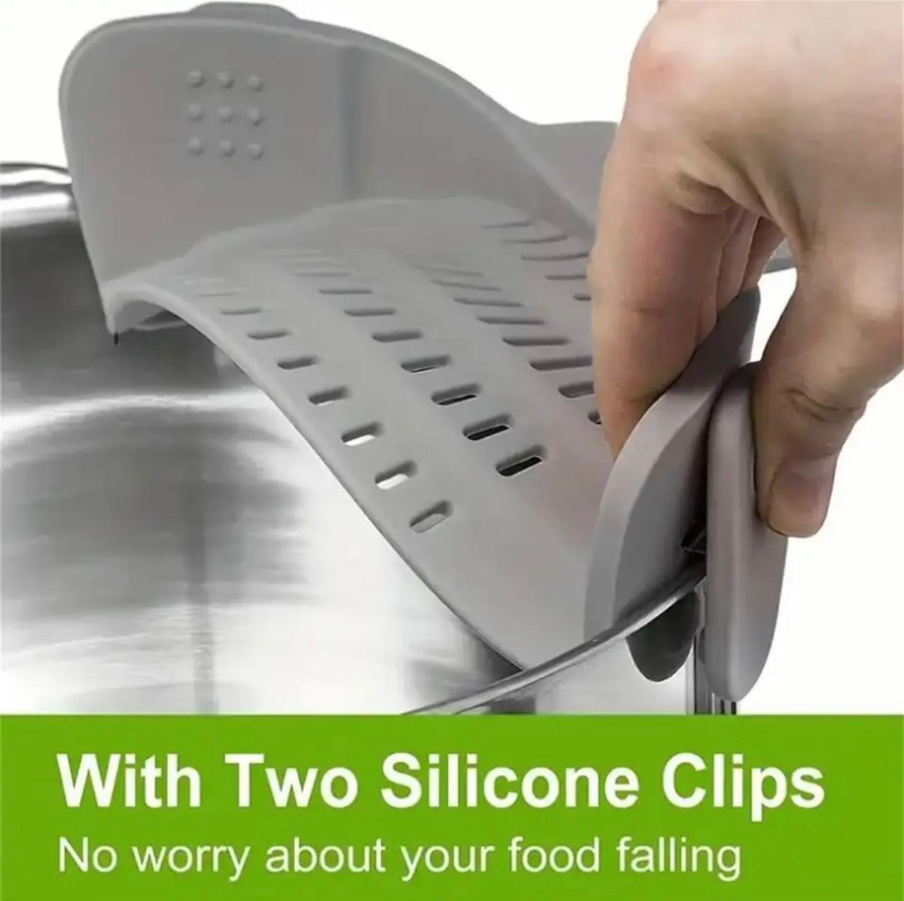 SmartStrain Clip-On Silicone Strainer: Streamline Your Kitchen Prep