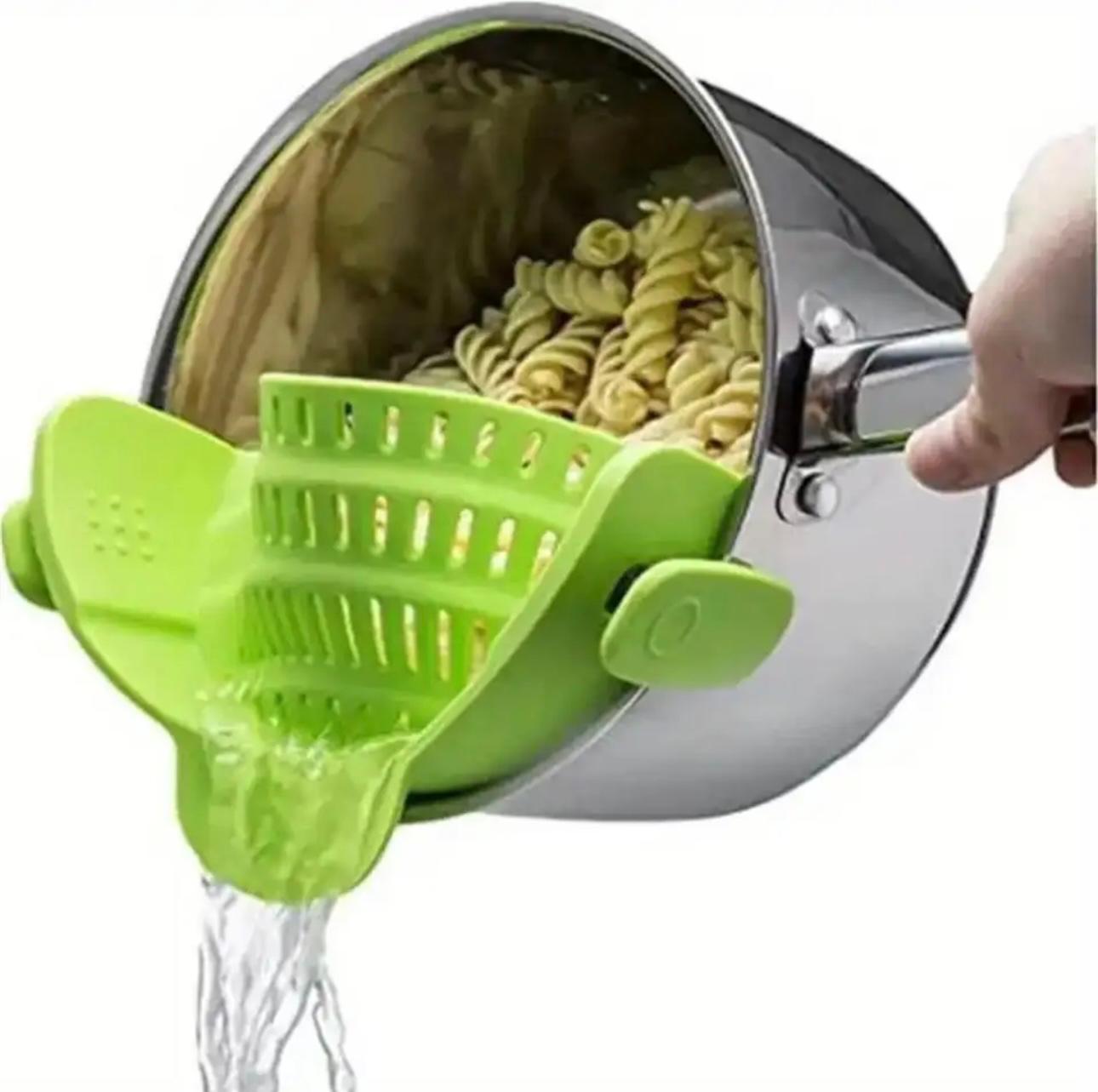 SmartStrain Clip-On Silicone Strainer: Streamline Your Kitchen Prep