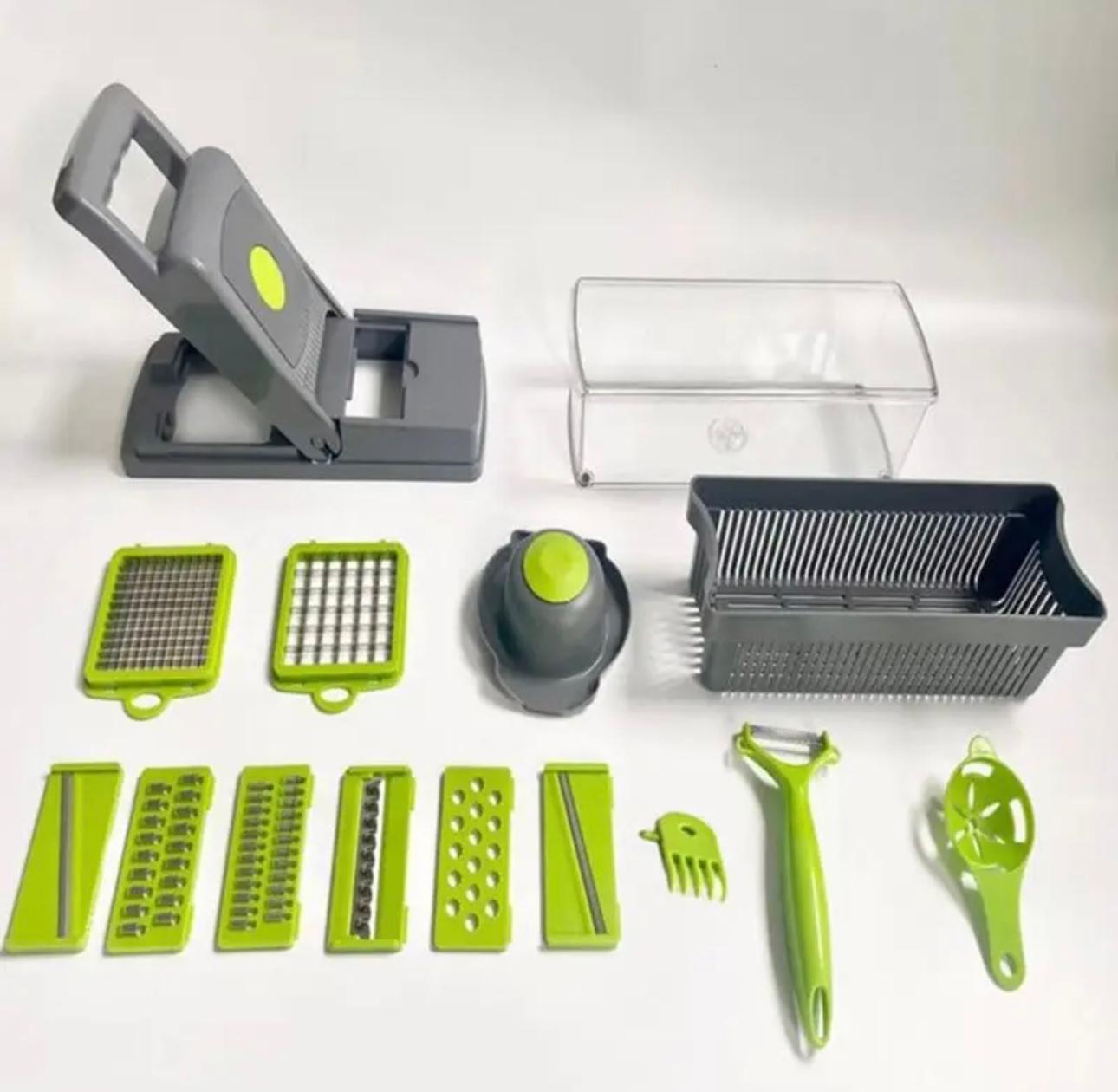 Kitchen Pro 15/22-Piece Produce Master: Ultimate Multi-Blade Veggie & Fruit Cutter