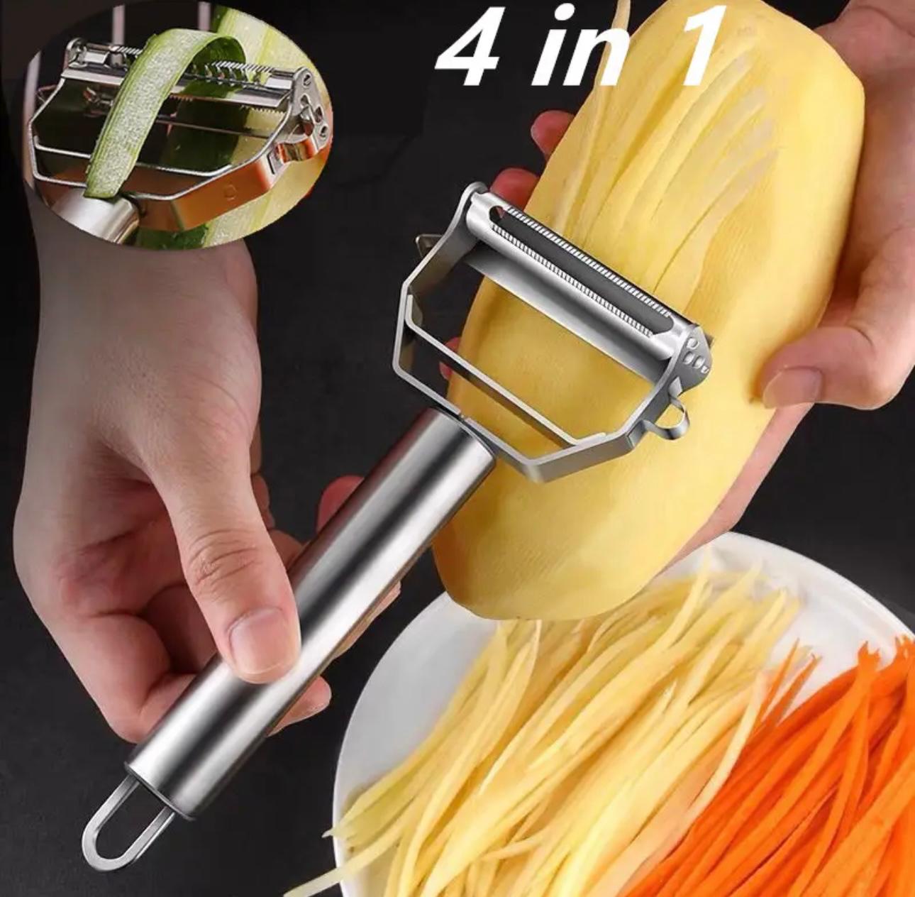 Kitchen Master 4-in-1 Peeler: Versatile Multi-Function Prep Tool