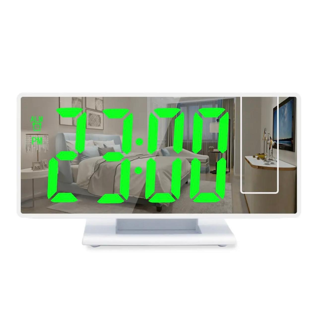 Multifunctional LED Projector Clock & Mirror - Advanced Time Projection