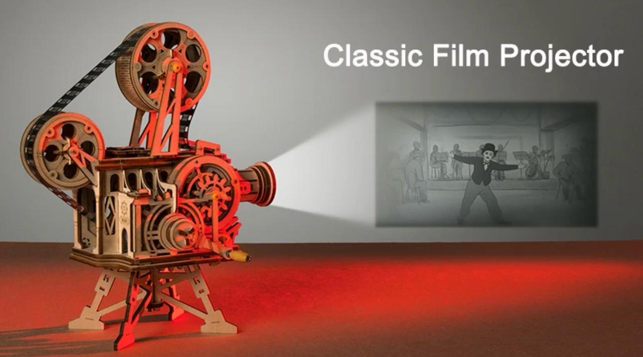 High Quality 3D puzzle - Hand Crank Projector With Movie