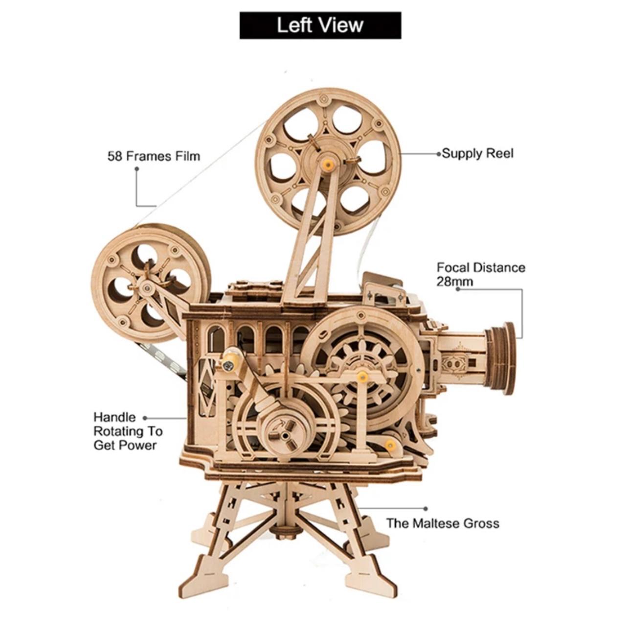 High Quality 3D puzzle - Hand Crank Projector With Movie