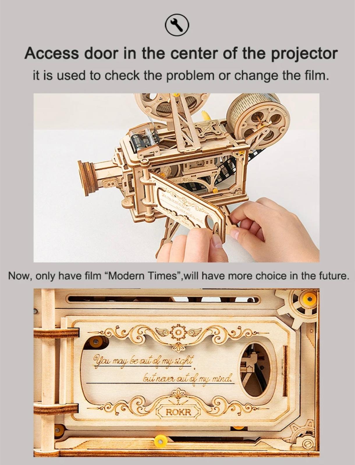 High Quality 3D puzzle - Hand Crank Projector With Movie