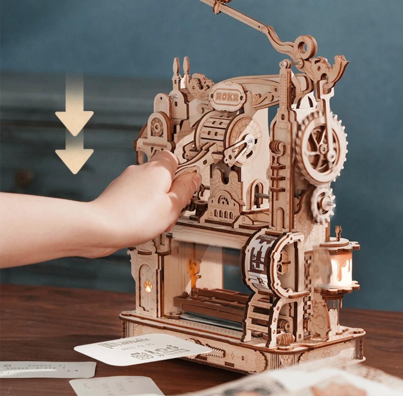 Historical 3D Printing Press Puzzle - Interactive Model Kit