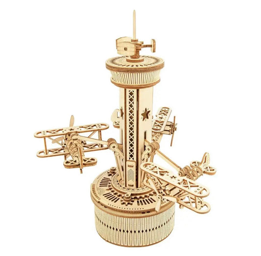 Airplane Control Tower 3D Puzzle Kit - Interactive Aviation Model