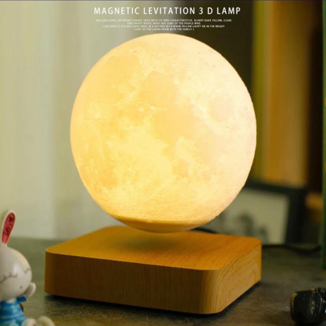 Magnetic Levitation 3D Moon Lamp with Touch Control - Futuristic Lighting