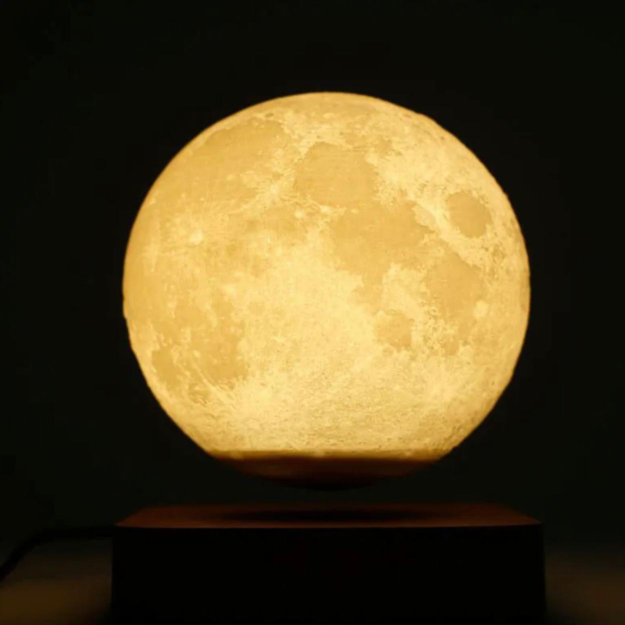 Magnetic Levitation 3D Moon Lamp with Touch Control - Futuristic Lighting