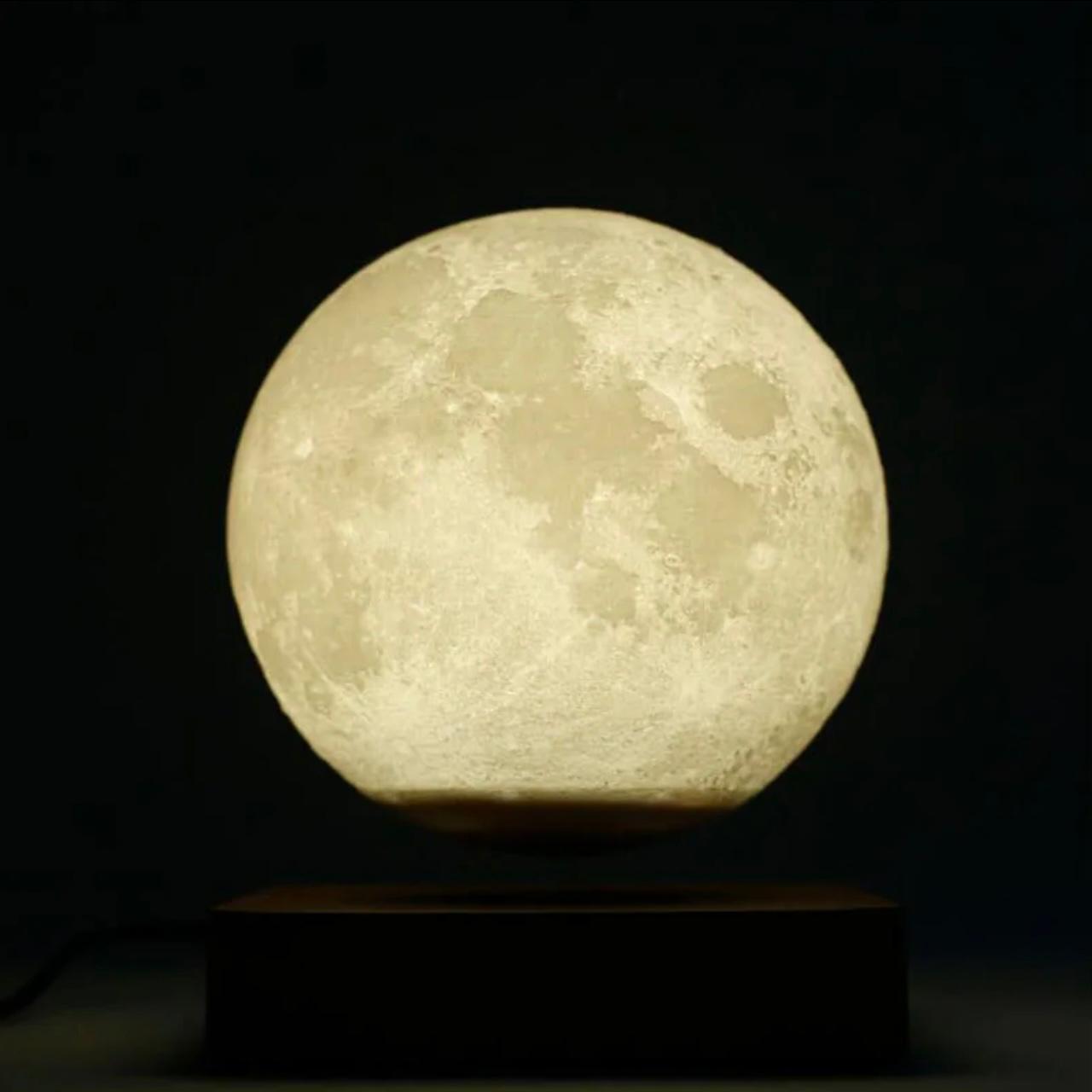 Magnetic Levitation 3D Moon Lamp with Touch Control - Futuristic Lighting