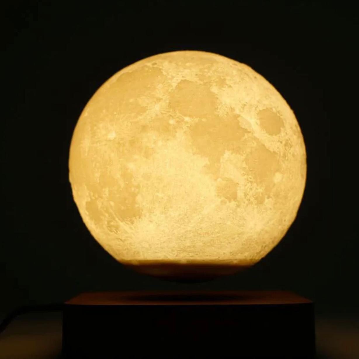 Magnetic Levitation 3D Moon Lamp with Touch Control - Futuristic Lighting