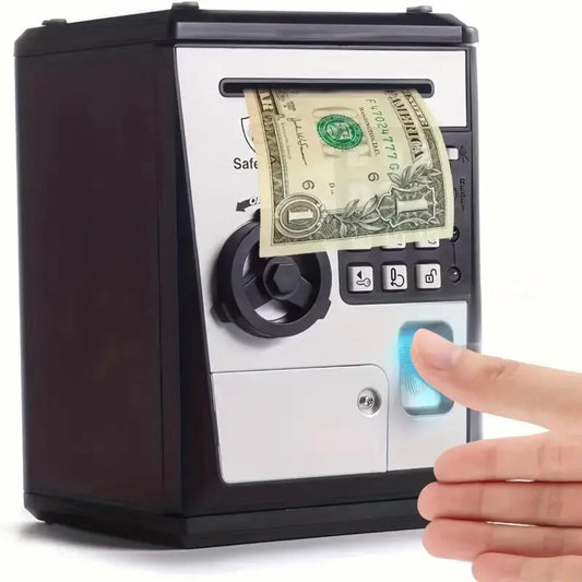 Smart Fingerprint Mini ATM Safe - Secure & Educational Money Box