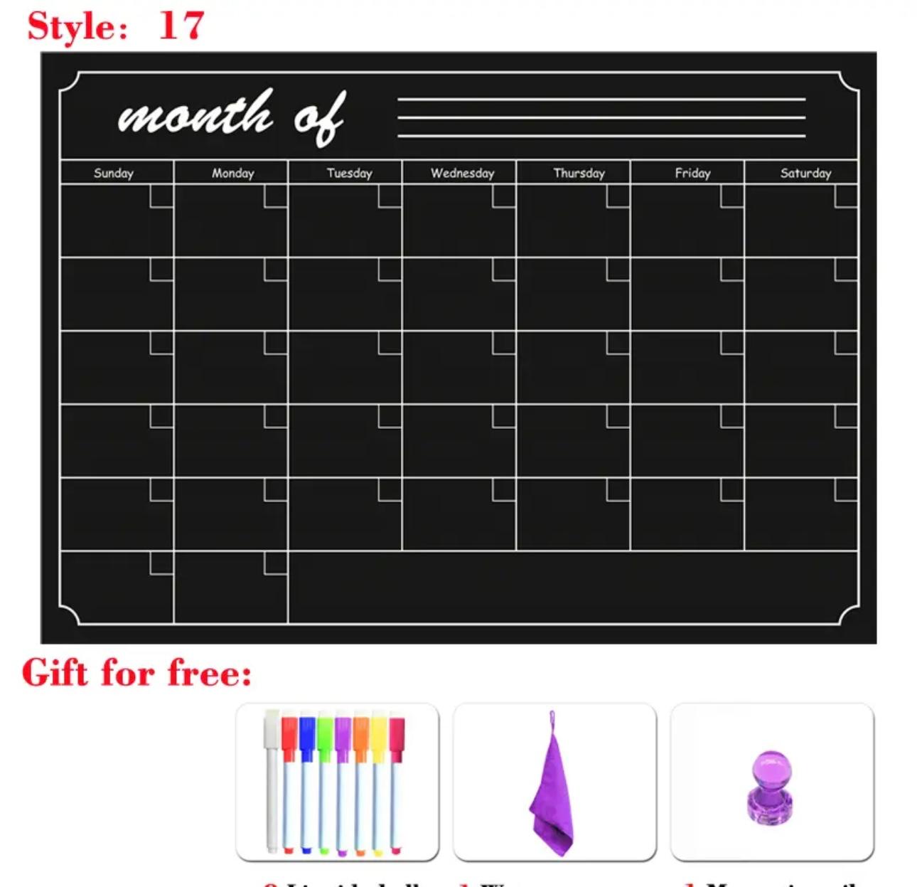 Magnetic A3 Monthly/Weekly Planner Whiteboard - Versatile Organizational Tool