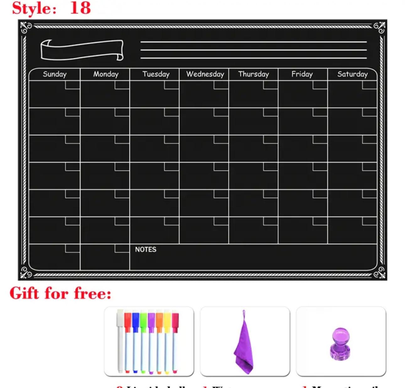 Magnetic A3 Monthly/Weekly Planner Whiteboard - Versatile Organizational Tool