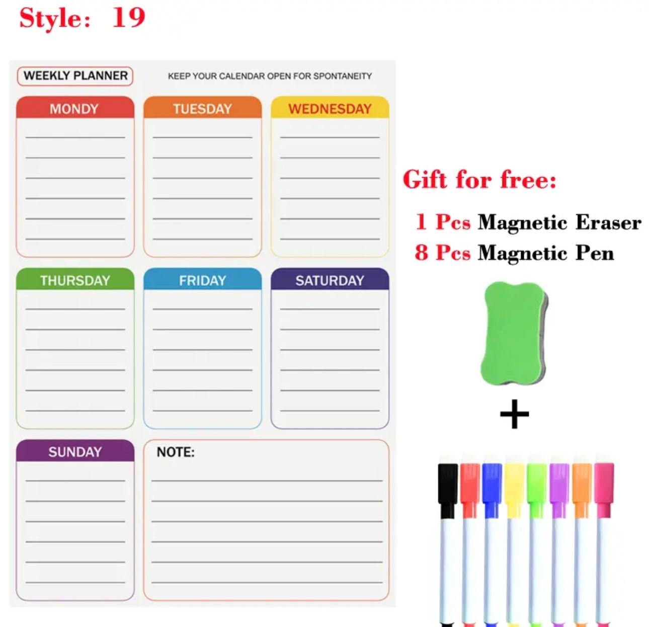 Magnetic A3 Monthly/Weekly Planner Whiteboard - Versatile Organizational Tool