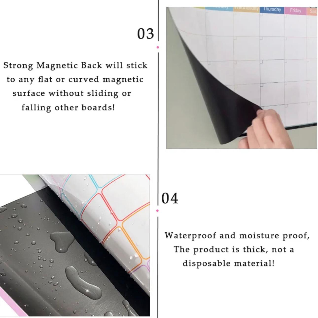 Magnetic A3 Monthly/Weekly Planner Whiteboard - Versatile Organizational Tool