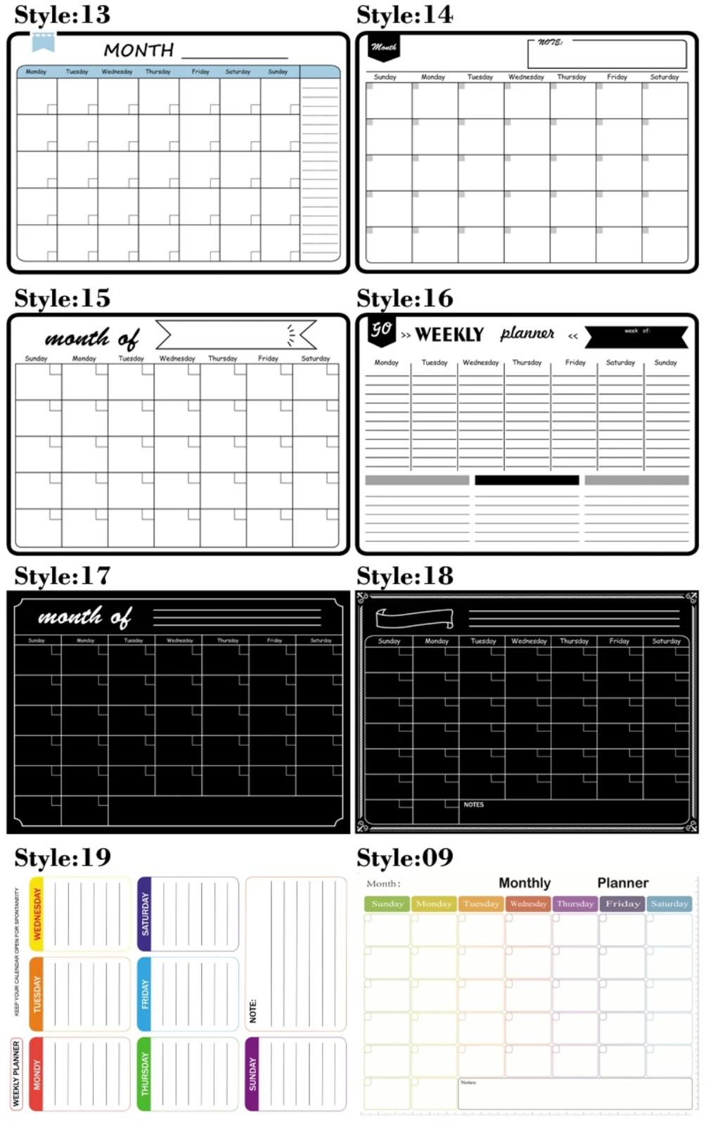 Magnetic A3 Monthly/Weekly Planner Whiteboard - Versatile Organizational Tool